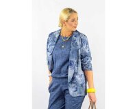 Baumwoll-Popelinestoff mit Stretch FLOWER JEANS, Blumen,...