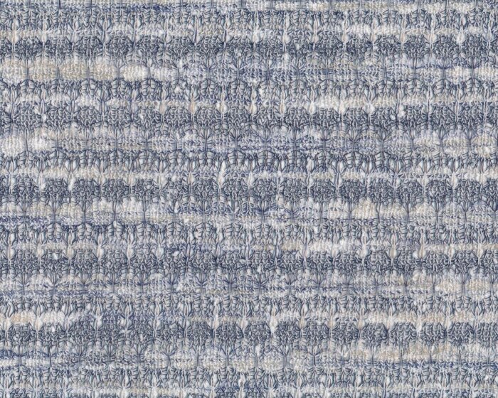 Feiner Viskose-Boucle-Strick SAILOR, Noppen-Streifen, extrabreit, marineblau-weiß, Hilco